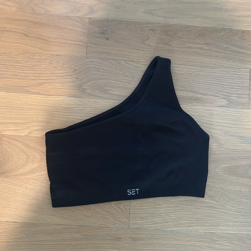One shoulder SET ACTIVE sports bra- size M